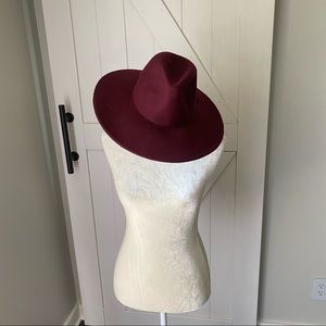 Burgundy Felt Hat